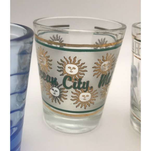 SET OF 4 "PLACES IN THE U.S." SHOT GLASSES Florida, Pensacola, Hollywood & Ocean - Picture 3 of 5